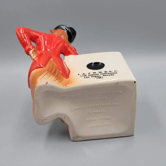 Vintage Jim Beam Fox Swizzle Stick Holder 1981 Dice Ceramic - Picture 11 of 12